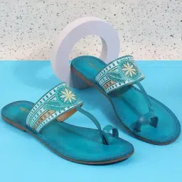 Metro Women's Blue Toe Ring Sandals-picture-20