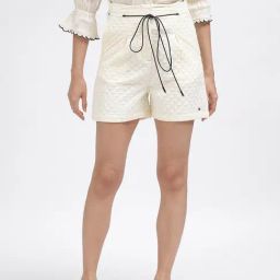Elle Cream Relaxed Fit Shorts-image-10