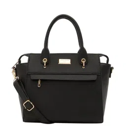 Pierre Cardin Black Solid Medium Handbag-picture-48