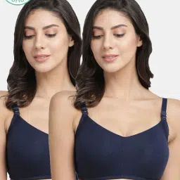 Inner Sense Navy Non Wired Padded Nursing Bra (Pack Of 2)-picture-41