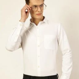 Thomas Scott White Cotton Regular Fit Shirt-image-33