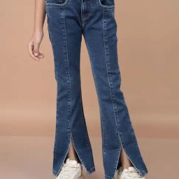 Crimsoune Club Girls Blue Solid Jeans-image-17
