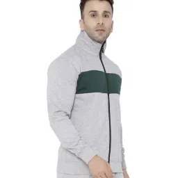 Chkokko Grey Full Sleeves Running Jacket-image-11