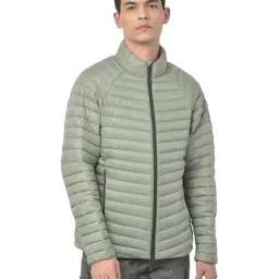 Woodland Slate Grey High Neck Nylon Jacket-26