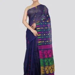 Pinkloom Blue Woven Saree-picture-38