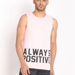 Chkokko Light Pink Regular Fit Printed T-Shirt-image-25