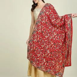 Dupatta Bazaar Red Embroidered Dupatta-picture-9