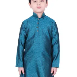 SG Yuvraj Kids Royal Blue Solid Full Sleeves Kurta-image-85