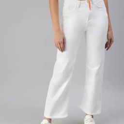 SHOWOFF Clean Look White Straight Fit Denim Jeans-image-39