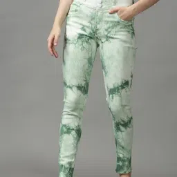 SHOWOFF Green Tie & Dye Mid Rise Jeans-image-21