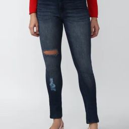 FOREVER 21 WOMEN MID WAIST SLIM FIT ANKLE LENGTH JEANS-image-13
