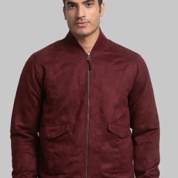 Raymond Brown Regular Fit Self Pattern Bomber Jacket-picture-7