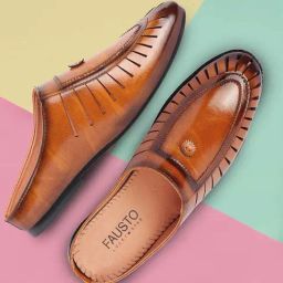Fausto Men's Tan Mule Shoes-image-53