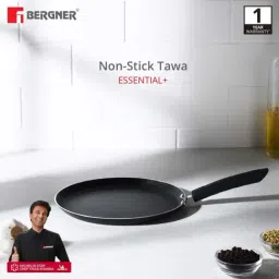 Bergner Black Aluminium Induction Bottom Tawa - Set of 1 image 2