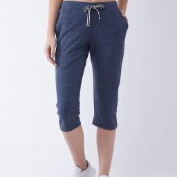 FEMEA Navy Cotton Textured Capri-picture-27