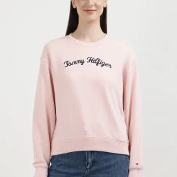 TOMMY HILFIGER Light Pink Graphic Print Sweatshirt-image-63