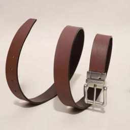Peter England Brown Leather Reversible Belt-picture-15