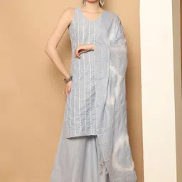 Jompers Women Regular Kurta with Palazzos & With Dupatta-picture-57