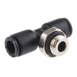 Legris LF3000 Series Tee Threaded Adaptor Push In 6 mm to Push In 6 mm Threaded-to-Tube Connection Style, 3198 06 10 (Pack of 5 Pcs)-picture-5