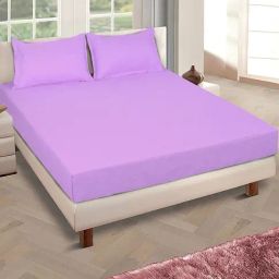 Romee Lavender Microfibre Solid Bed Sheets-image-121