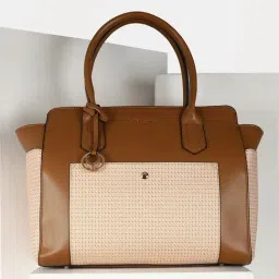 Allen Solly Beige & Brown Printed Free Size Handbag-image-19
