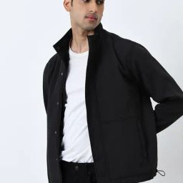 WES Casuals by Westside Black Relaxed-Fit Jacket-image-96