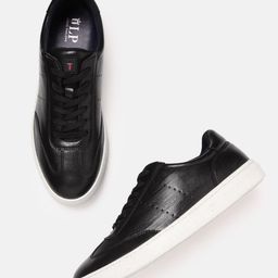 Louis Philippe Men Sneakers with Perforation Detail-image-10