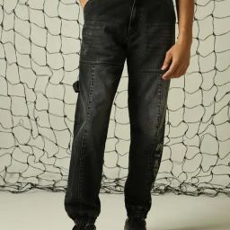 Hubberholme Black Cotton Straight Fit Jeans-image-64