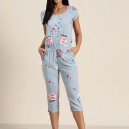 Sweet Dreams Grey Regular Fit Print Night Suits-picture-41