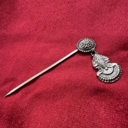 Arte Jewels 925 Sterling Silver Oxidized Fish Initial Hair Pin For Women-picture-15