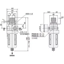 KOGANEI 6.35 mm (1/4 inch) Connector Dia, 0.05-0.83 MPa RC Thread Filter Regulator, FR300-02-A-image-69