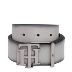 Tommy Hilfiger Men's Grey & Black Wotton Reversible Belt-image-33