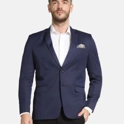 Tahvo Navy Regular Fit Blazer-image-12