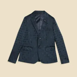 Allen Solly Boys Blue Solid Blazer-picture-47