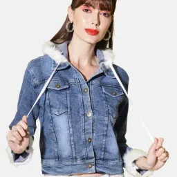 BUYNEWTREND Blue Regular Fit Jacket-picture-4