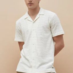 Fame Forever By Lifestyle Off White Regular Fit Texture Shirt-image-44