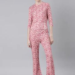 SHOWOFF Coral Printed Co-Ord Set-picture-18