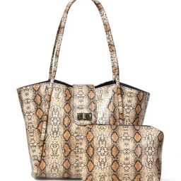 PELLE LUXUR Light Brown Animal Effect Medium Handheld Handbag-37