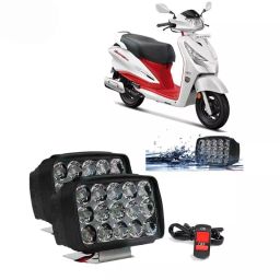 Cartronics 15  LED Fog Light With On/Off Switch for Hero Destini 125 White(Set of 2 Pcs)-47