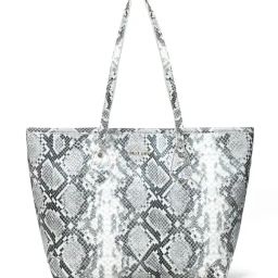 PELLE LUXUR Grey Animal Effect Large Handheld Handbag-picture-16