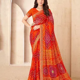 Reboot Fashions Bandhani Pure Chiffon Bandhani Saree-image-71