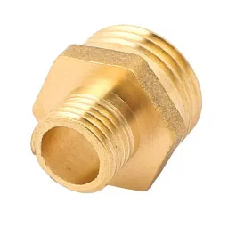 Generic 1/3Inchx1/8Inch Brass Pipe Hex Nipple Fitting Quick Adapter-image-37