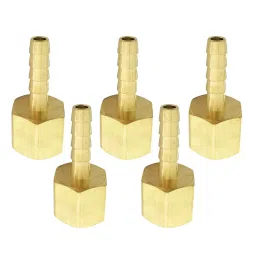 Generic 12.7 mm(1/2Inch)x12.7 mm(1/2Inch)  Hose Barb Fitting, Adapter Connector-Pack of 5-picture-1