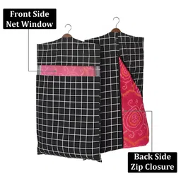 Aura Checked Black and Grey Set of 6 Regular Multi-Utility Organisers image 3