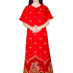 AAKARSHANA CREATION Women Printed Cotton Nightdress-picture-29