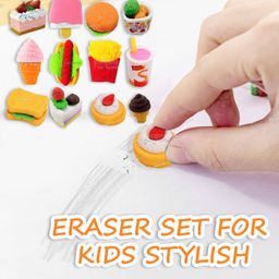 FunBlast Fast Food & Ice Cream Shaped Erasers Pack of 12 - Multicolour-10