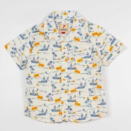 JusCubs Cotton Half Sleeves Summer Printed Woven Shirt - White-image-69