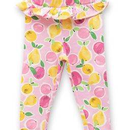 JusCubs Cotton Lycra Knit Fruits Printed & Frill Detailed Leggings - Pink-image-38