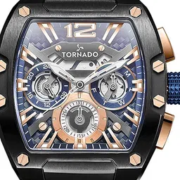 TORNADO Men Embellished Dial & Straps Analogue Multi Function Watch T23105-BSNNK image 3