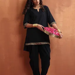 trueBrowns Pure Cotton Tunic With Trousers-image-10